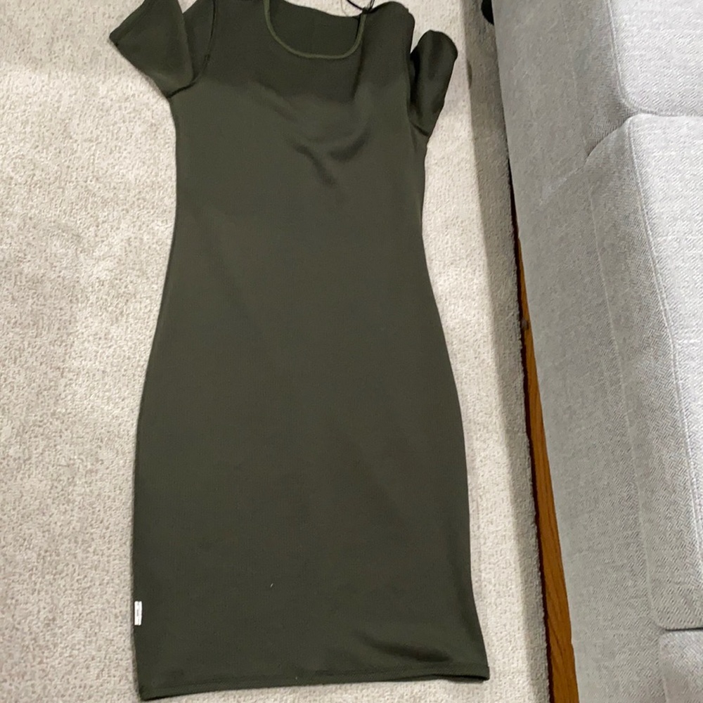 Army Green midi dress